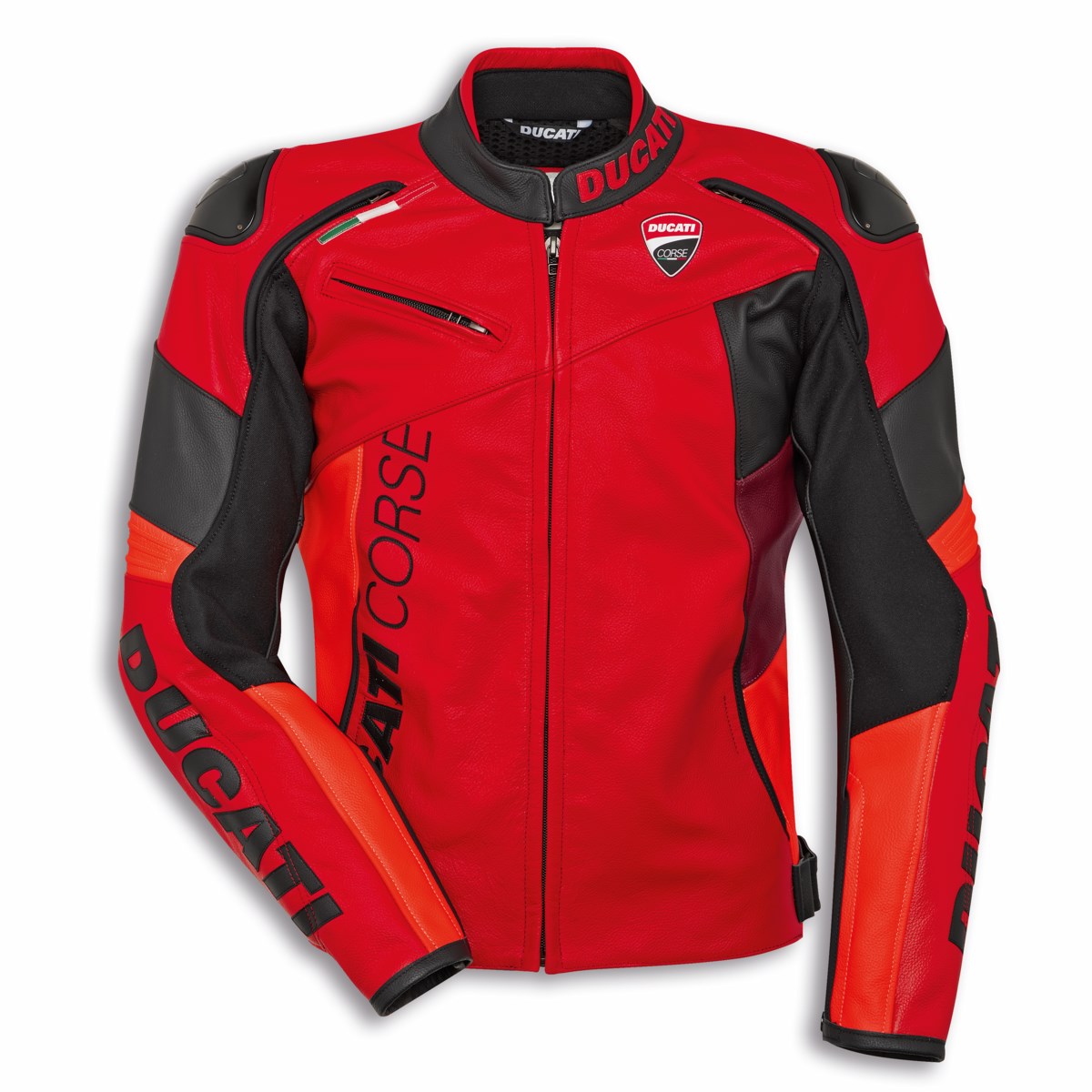 Ducati Corse C6 Leather Biker Jacket For Men & Women Front View