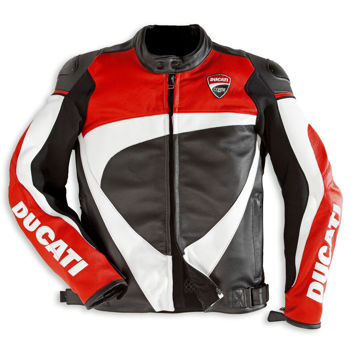 Ducati Corse C2 Men Motorbike Leather Biker Jacket Front View