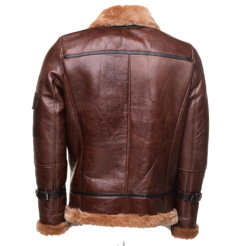 MA1 Flight Brown Aviator Jacket Back