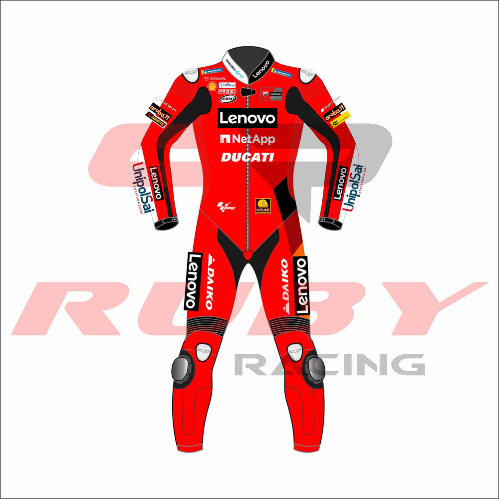 Francesco Bagnaia Ducati MotoGP 2021 Racing Suit Front View