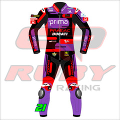 Franco Morbidelli Ducati Pramac MotoGP 2024 Race Suit Front View