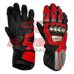 Aprilia Rsv4 Men Motorbike Racing Leather Gloves