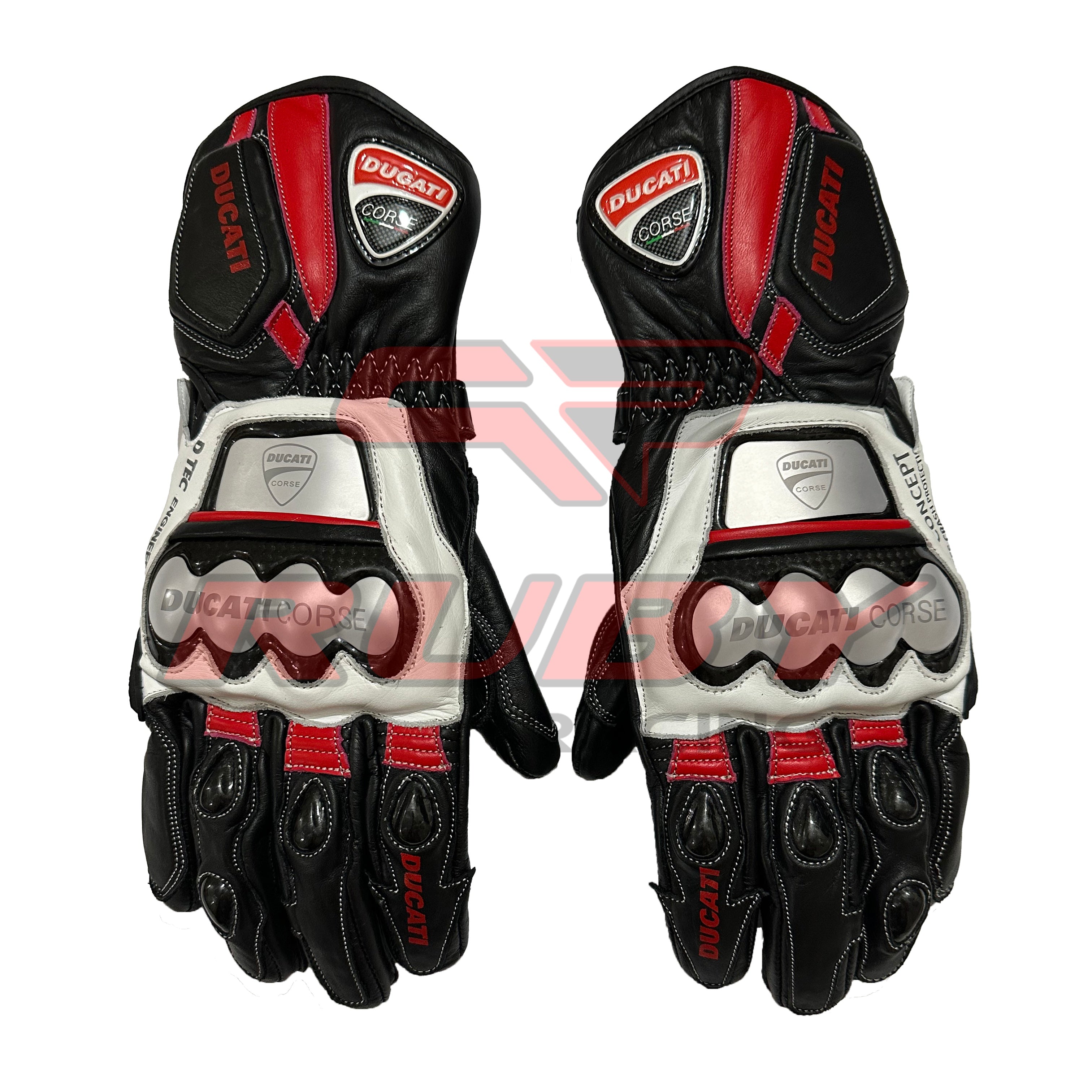 Ducati C6 Motorbike Leather Racing Gloves