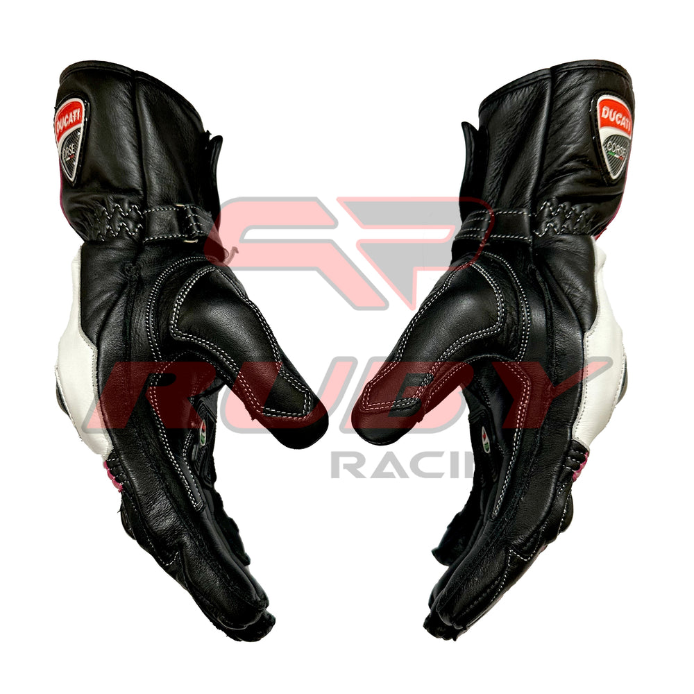 Ducati C6 Motorbike Leather Racing Gloves