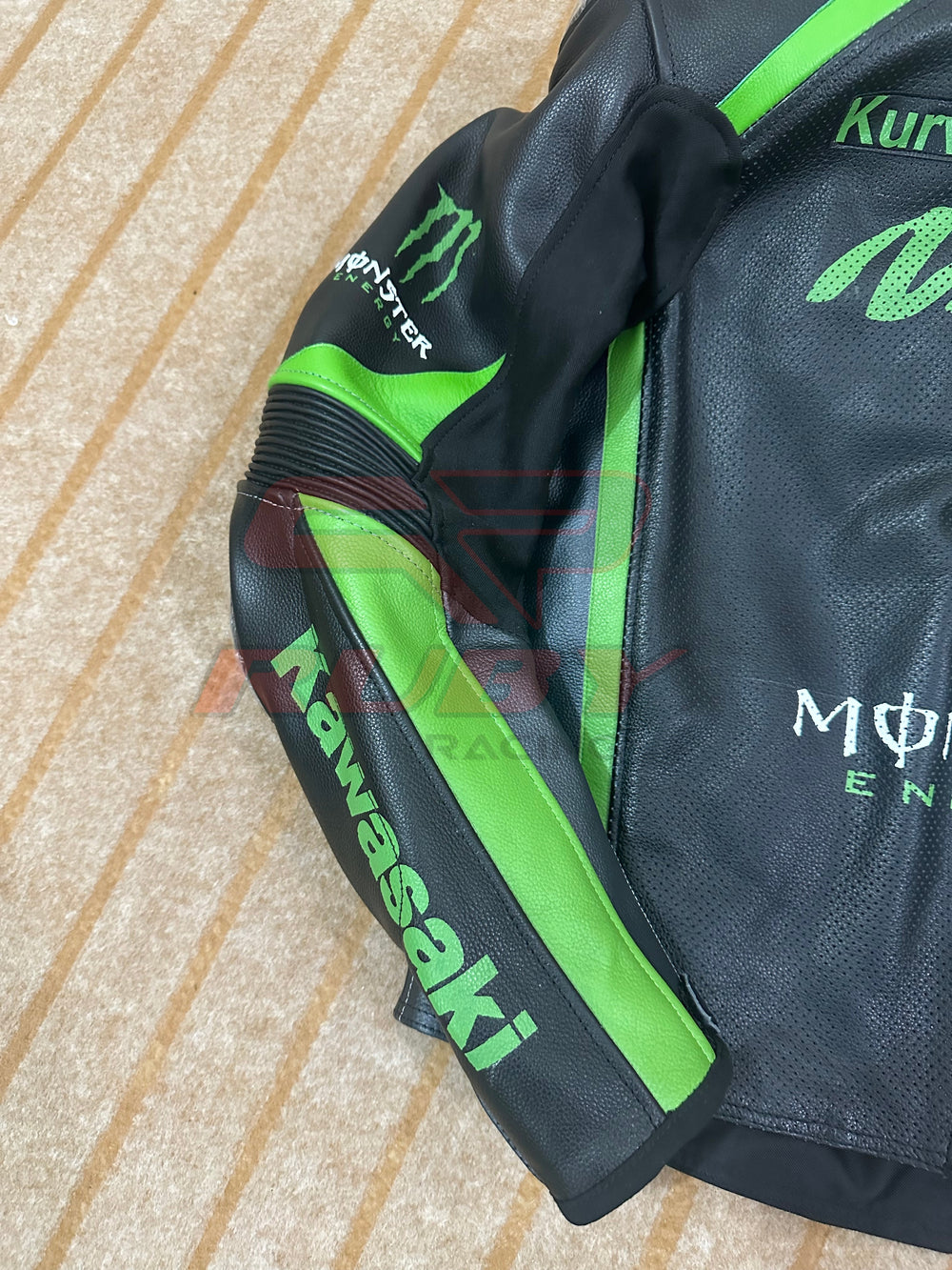 Ninja H2 Racing Leather Biker Jacket Arm