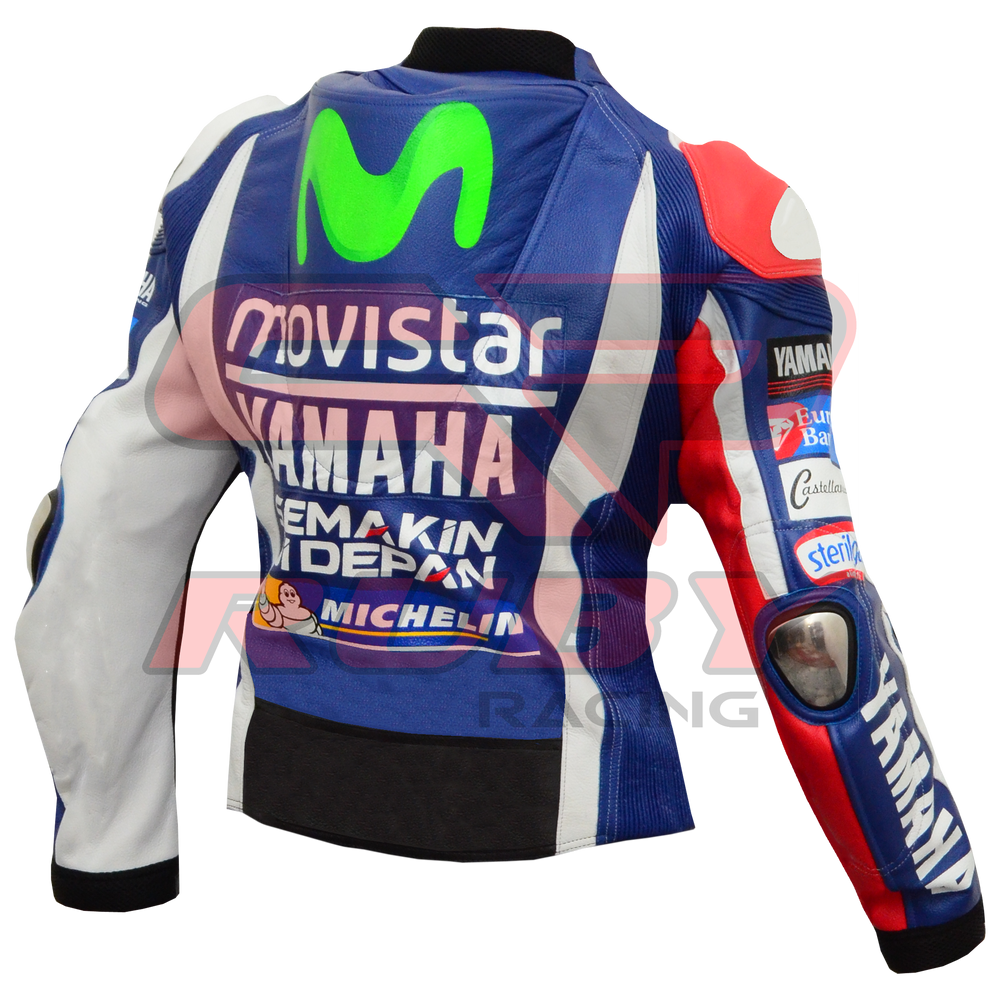 Jorge Lorenzo Motorbike Riding Jacket back sideways
