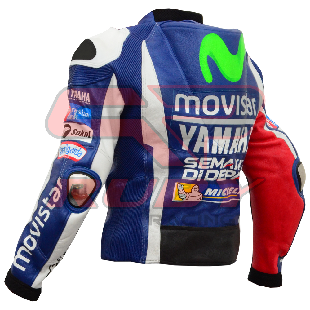 Jorge Lorenzo Motorbike Riding Jacket Back Left Side
