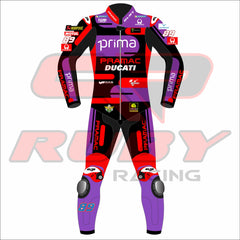 Jorge Martin Ducati Pramac MotoGP 2024 Race Suit Front View