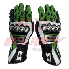 KNinja Motorbike Racing Leather Gloves Front