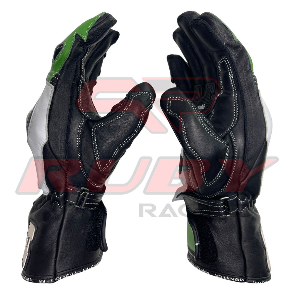 KNinja Motorbike Racing Leather Gloves top