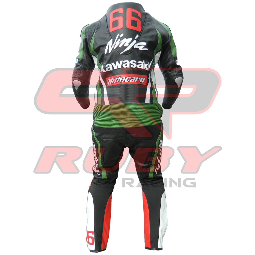 Tom Sykes KNinja Motorbike Racing Suit Back View