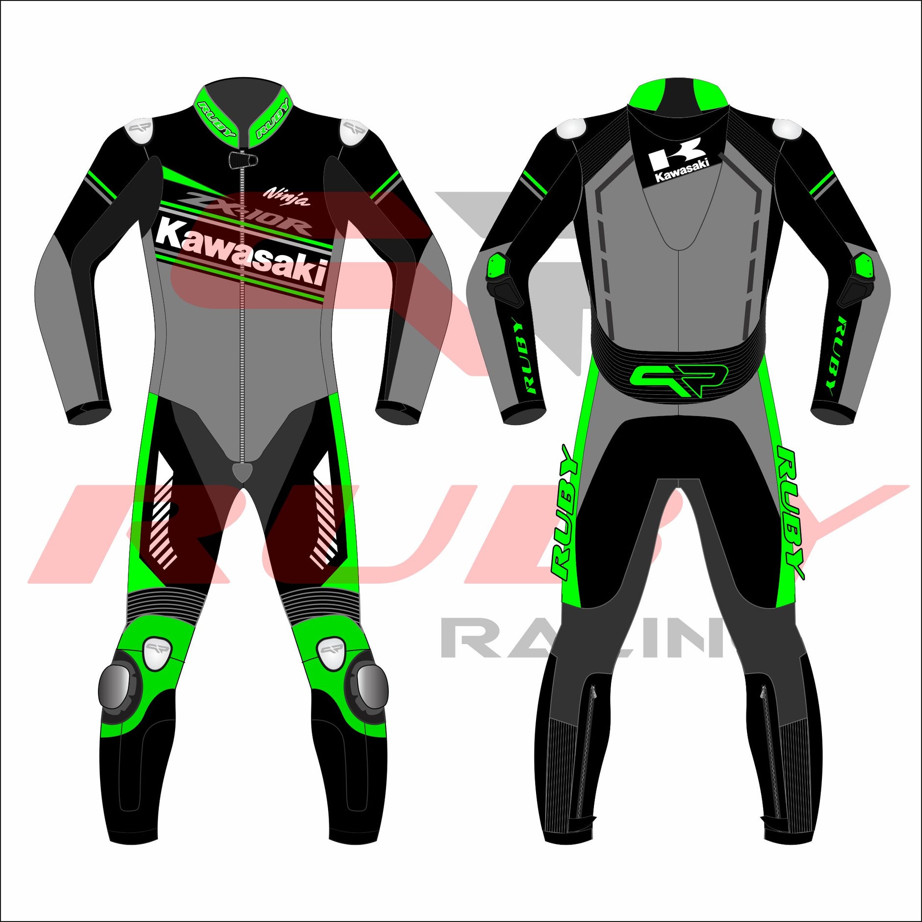 KawasakimenMotorbikeracingSuit