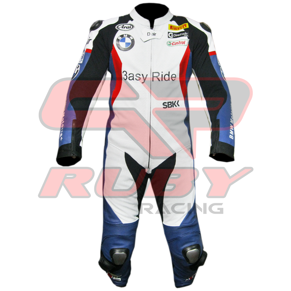 Leon Haslam BMW Motorbike Racing Suit Front View
