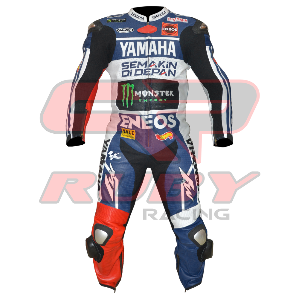 Lorenzo Motorbike Racing Leather Suit Front View