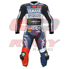 Lorenzo Motorbike Racing Leather Suit Front View