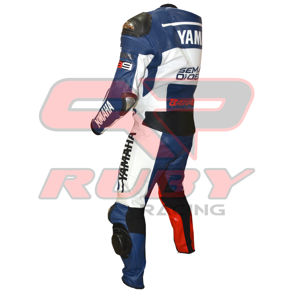 Lorenzo Motorbike Racing Leather Suit Left View-2