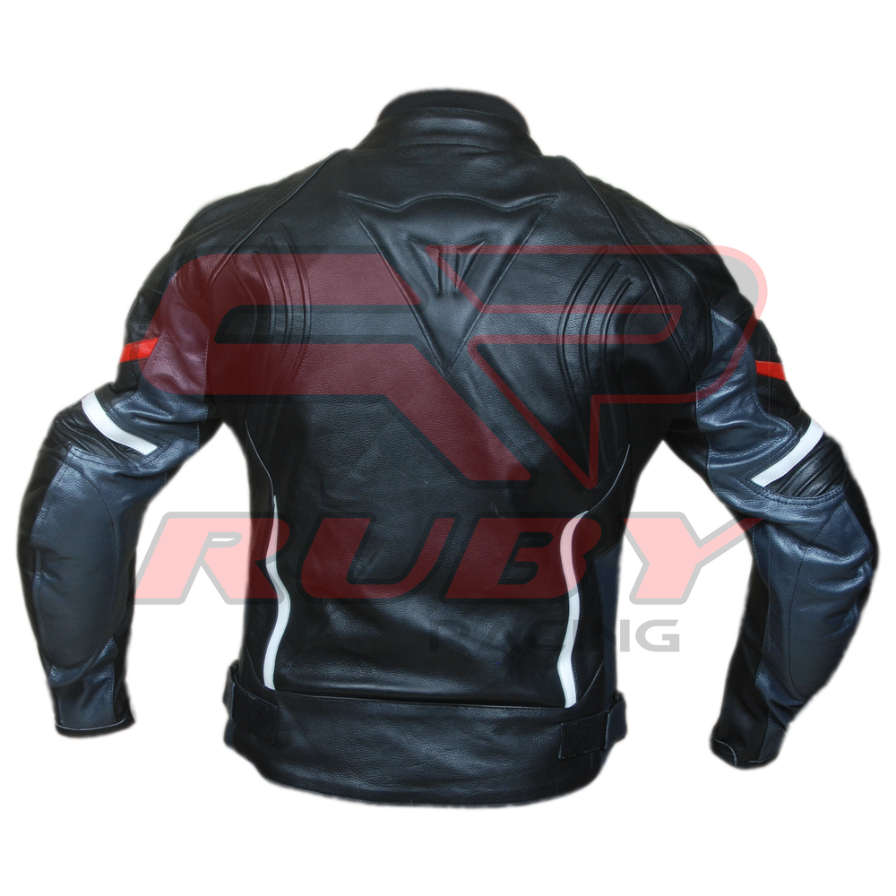 MV Agusta Motorbike Racing Black Leather Biker Jacket Black