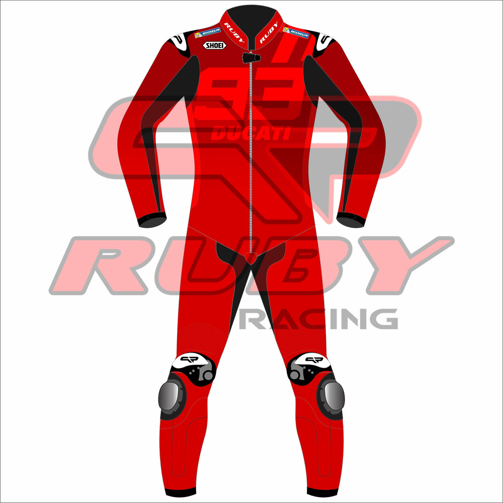 Marc Marquez Barcelona Winter Test 2025 MotoGP Race Suit – Ruby