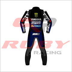 Maverick Vinales MotoGP 2021 Leather Race suit Back View