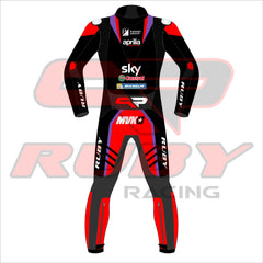 Maverick Vinales MotoGP 2024 Aprilia Race Suit Back View