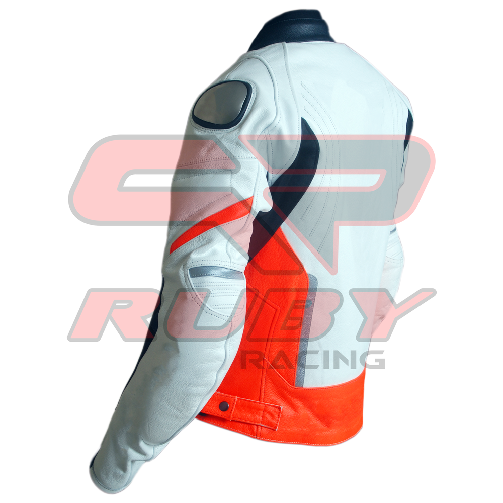 Motorbike Racing Leather Jacket  backwards left