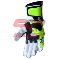 Rossi Motorbike Racing Leather Gloves 2009
