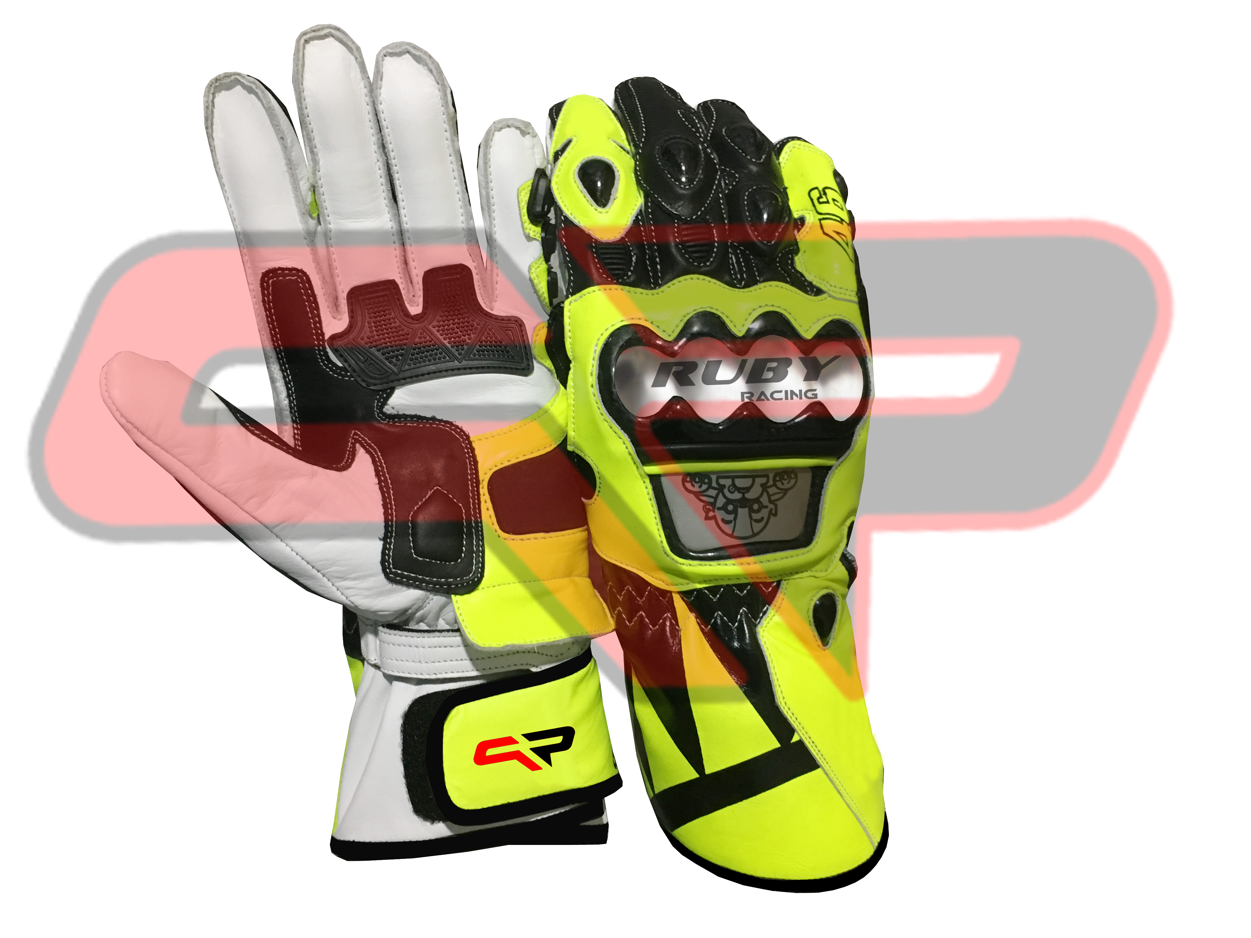 Rossi Motorbike Racing Leather Gloves 1