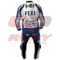 Suzuki FIXI Men Motorbike Racing Leather Suit Back View