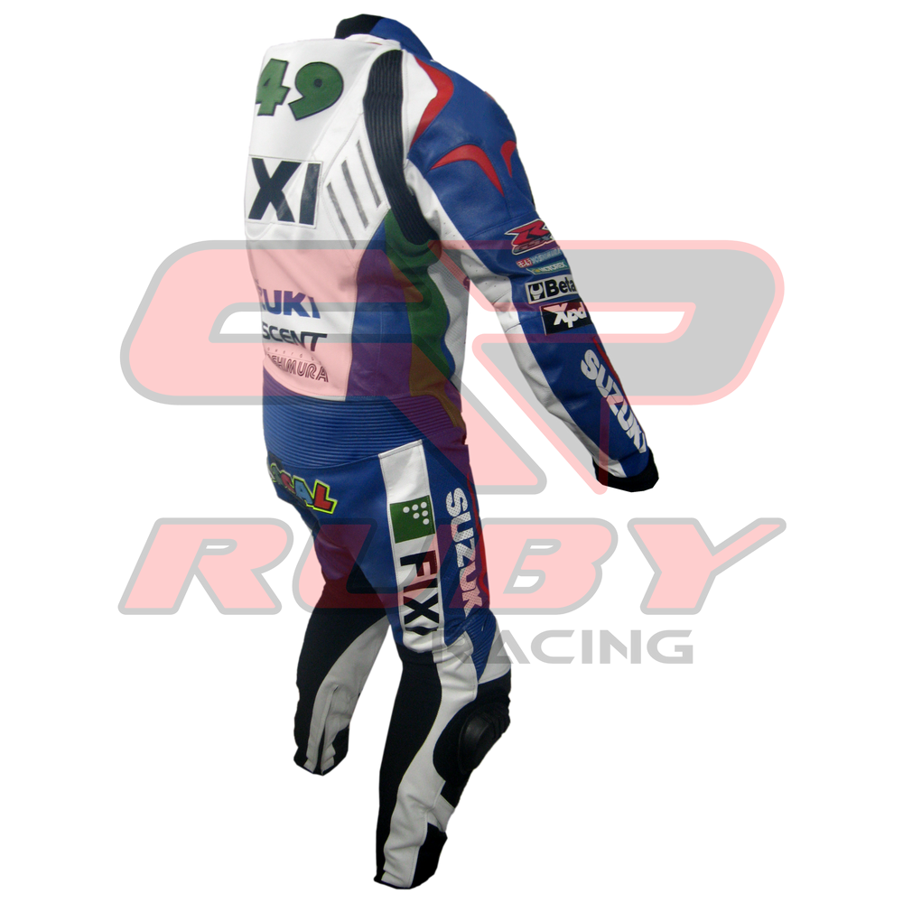 Suzuki FIXI Men Motorbike Racing Leather Suit Right View