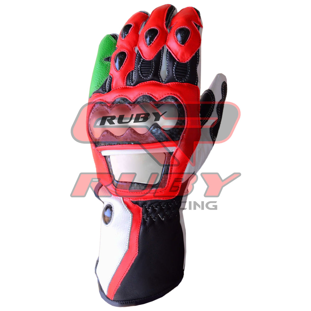 Tom Sykes KNinja Motorbike Racing Leather Biker Gloves Single