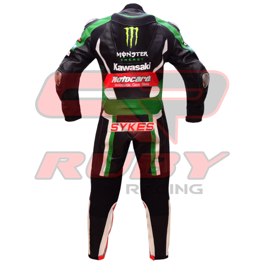 Tom Sykes KNinja Motorbike Riding Suit Back