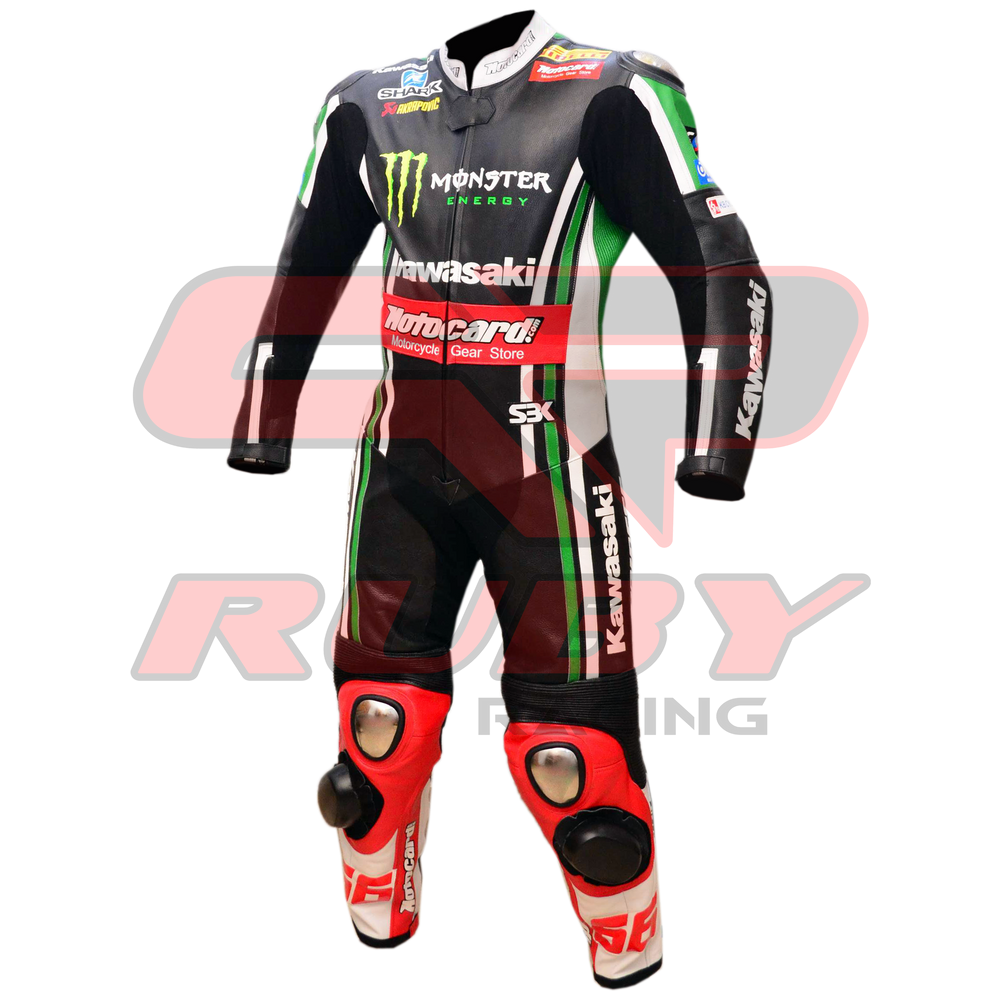 Tom Sykes KNinja Motorbike Riding Suit front left