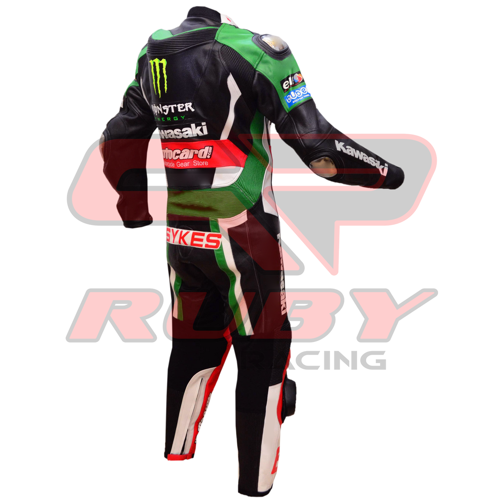 Tom Sykes KNinja Motorbike Riding Suit back right