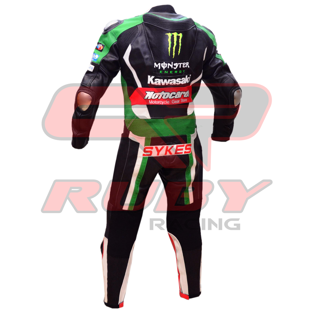 Tom Sykes KNinja Motorbike Riding Suit back left