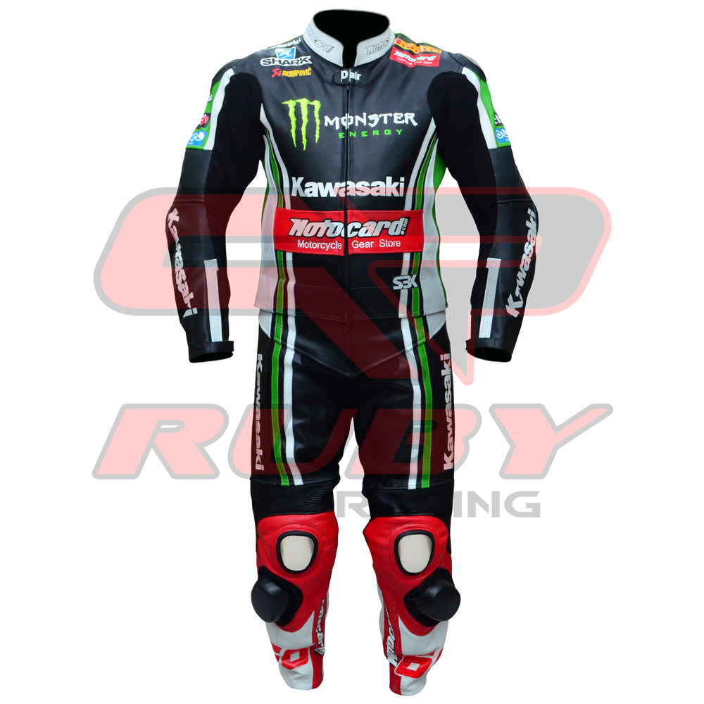 Tom Sykes 2011 KNinja Two Piece Motorbike Riding Suit Front View
