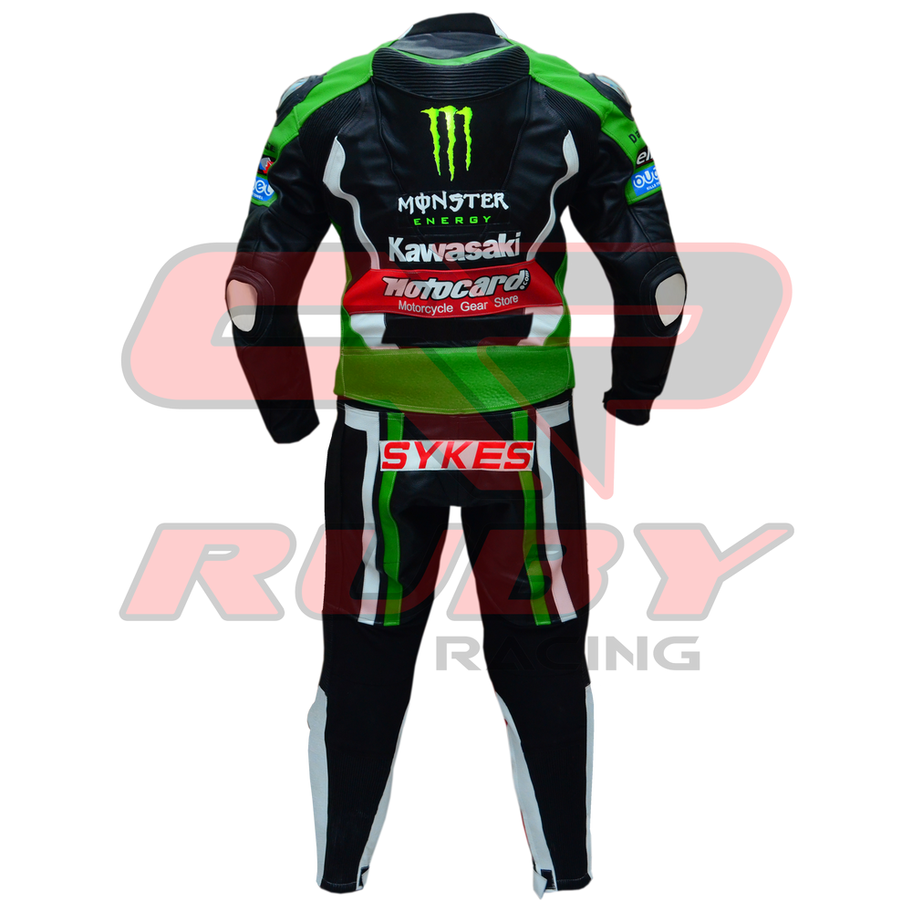 Tom Sykes 2011 KNinja Two Piece Motorbike Riding Suit Back View