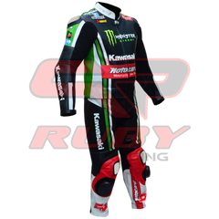 Tom Sykes 2011 KNinja Two Piece Motorbike Riding Suit Front Right View