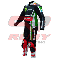 Tom Sykes 2011 KNinja Two Piece Motorbike Riding Suit Front Left View