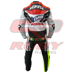 Repsol Motorbike Racing Leather Biker Suit Back View
