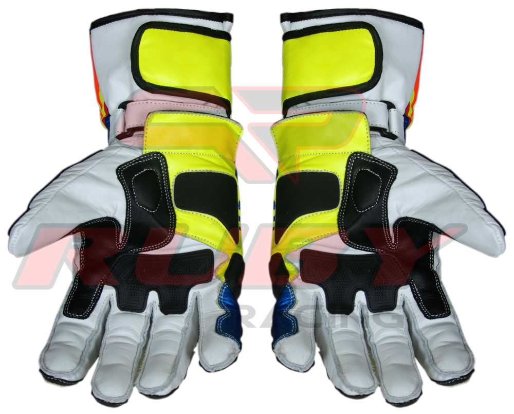 Rossi Motorbike Racing Leather Gloves Motorbike 5