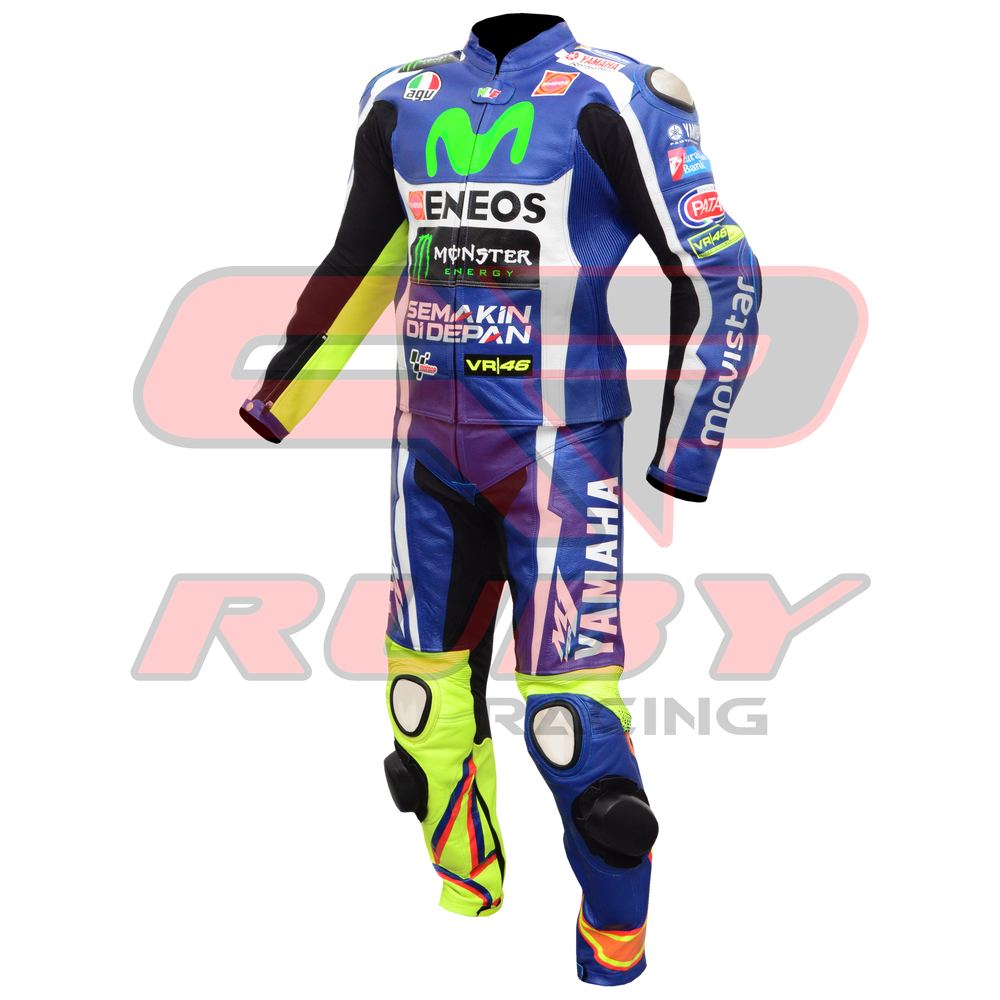 Valentino Rossi VR46 Motorbike Racing Leather Suit Left View
