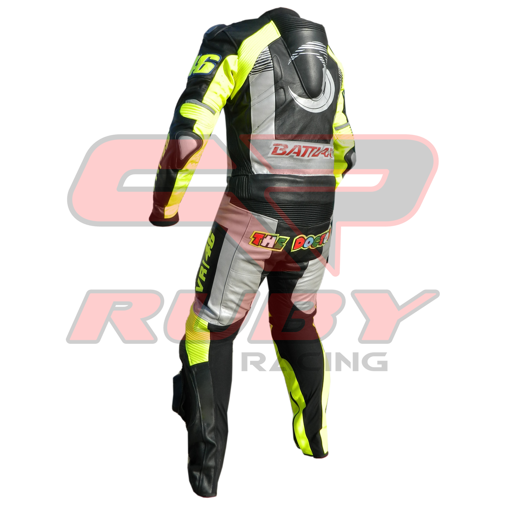 Valentino Rossi Winter Test Motorbike Racing Leather Suit Left View-2