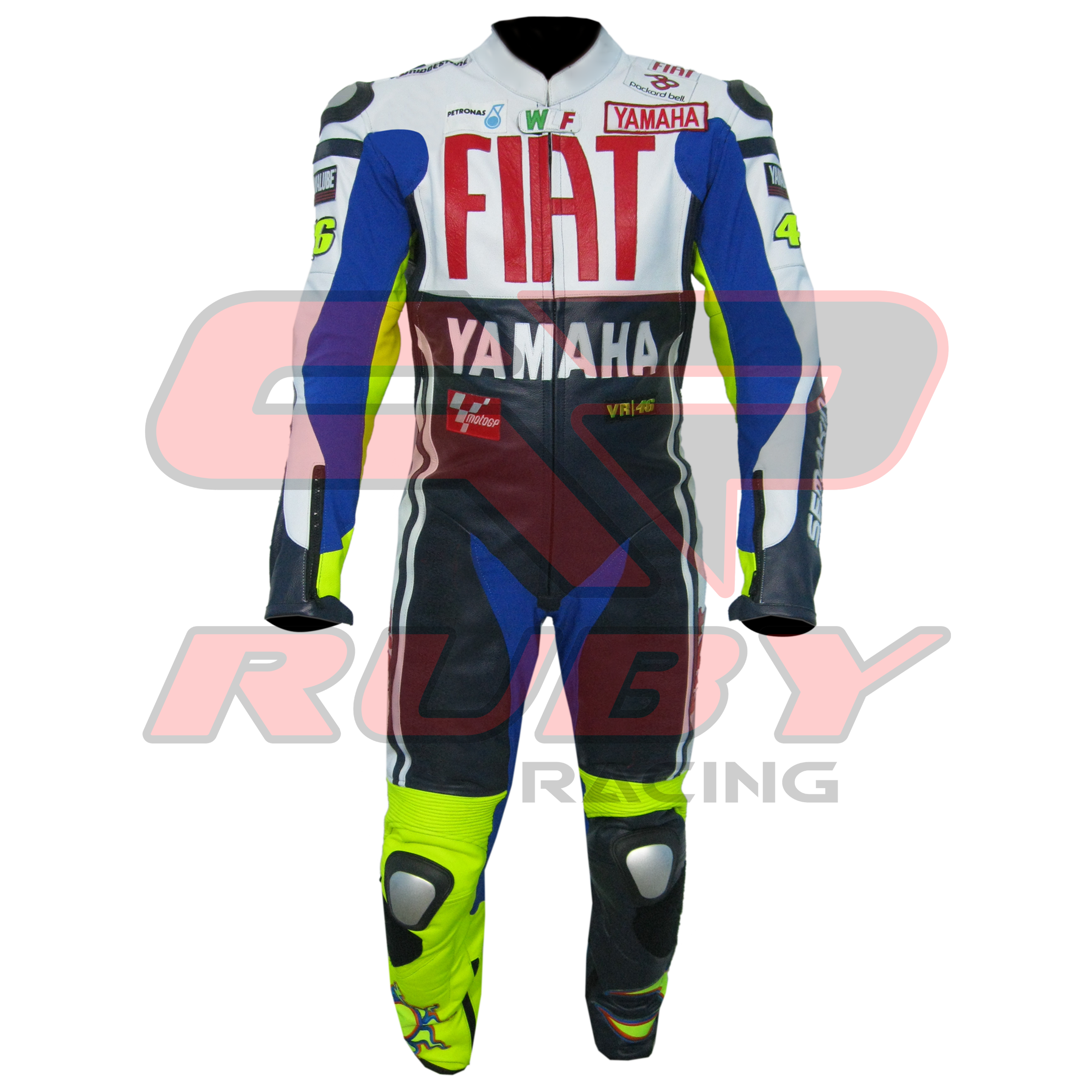 Rossi Fiat Motorbike Racing Suit  Front View