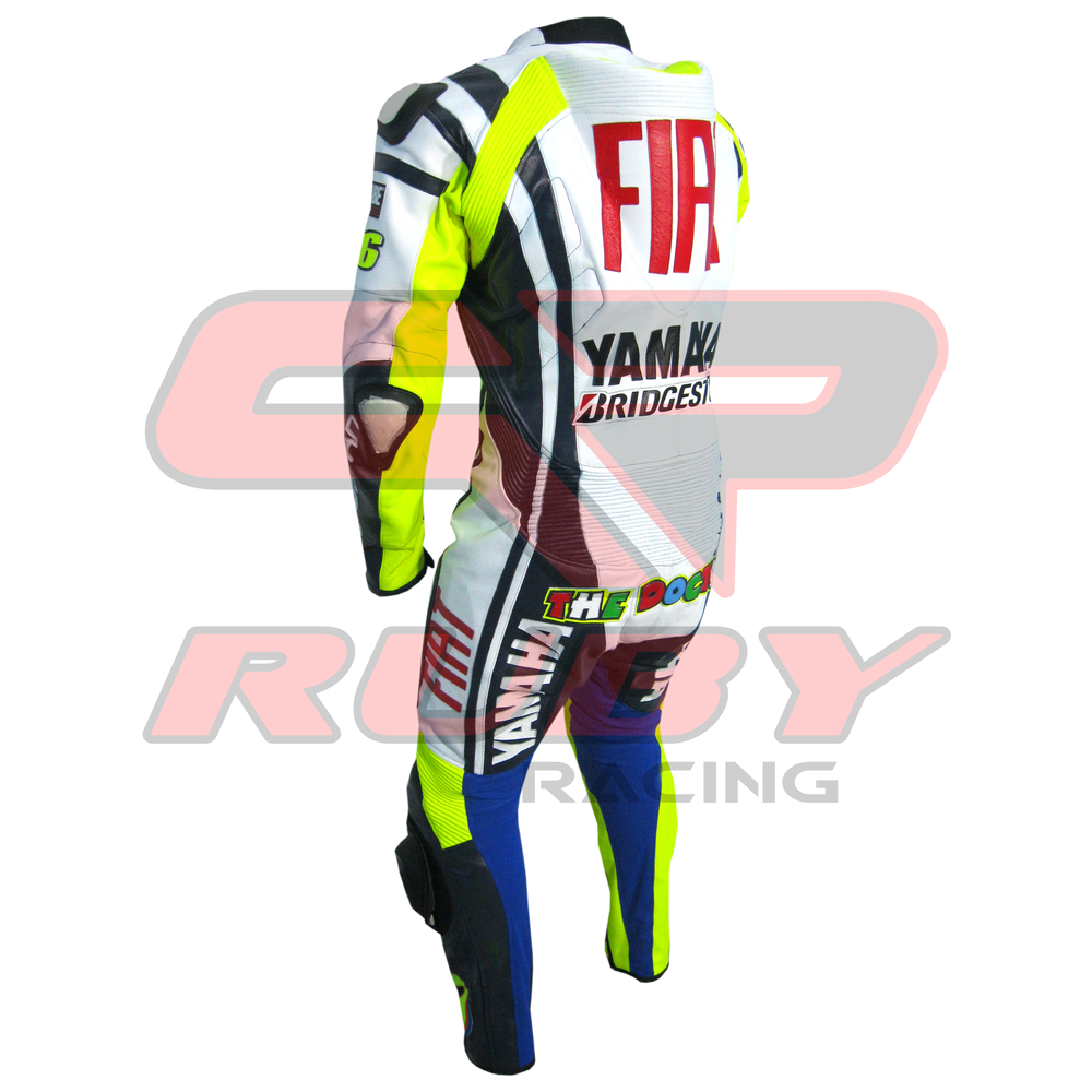 Rossi Fiat Motorbike Racing Suit Back View