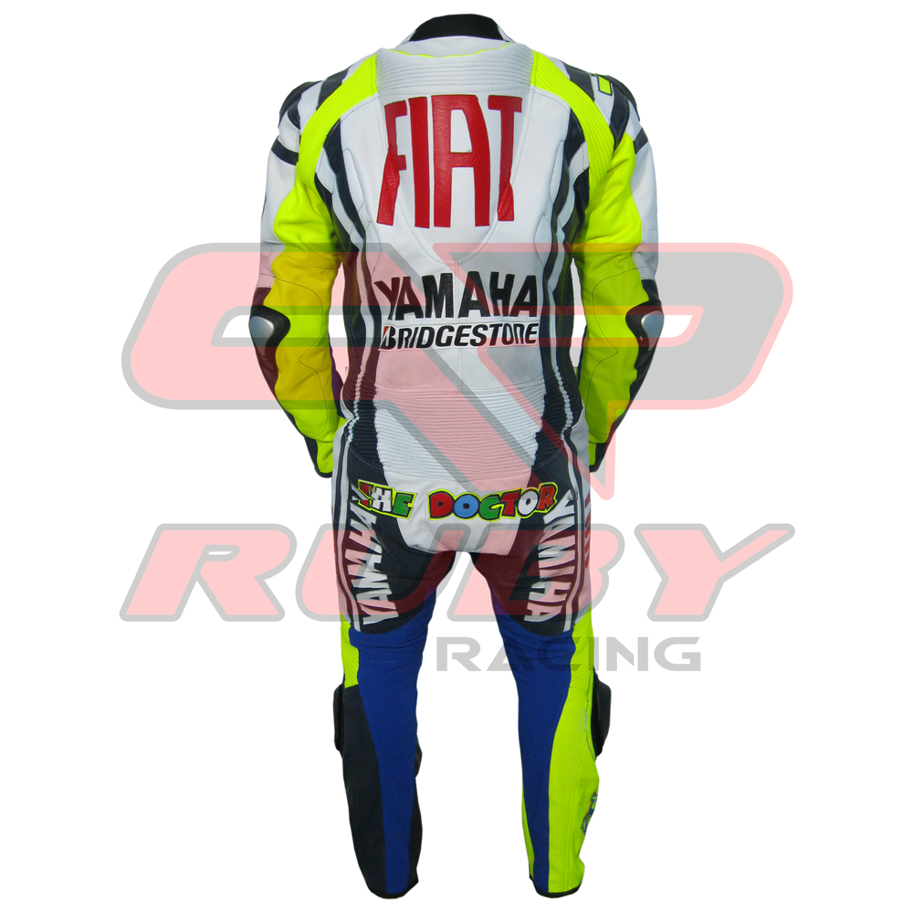 Rossi Fiat Motorbike Racing Suit Back View-1