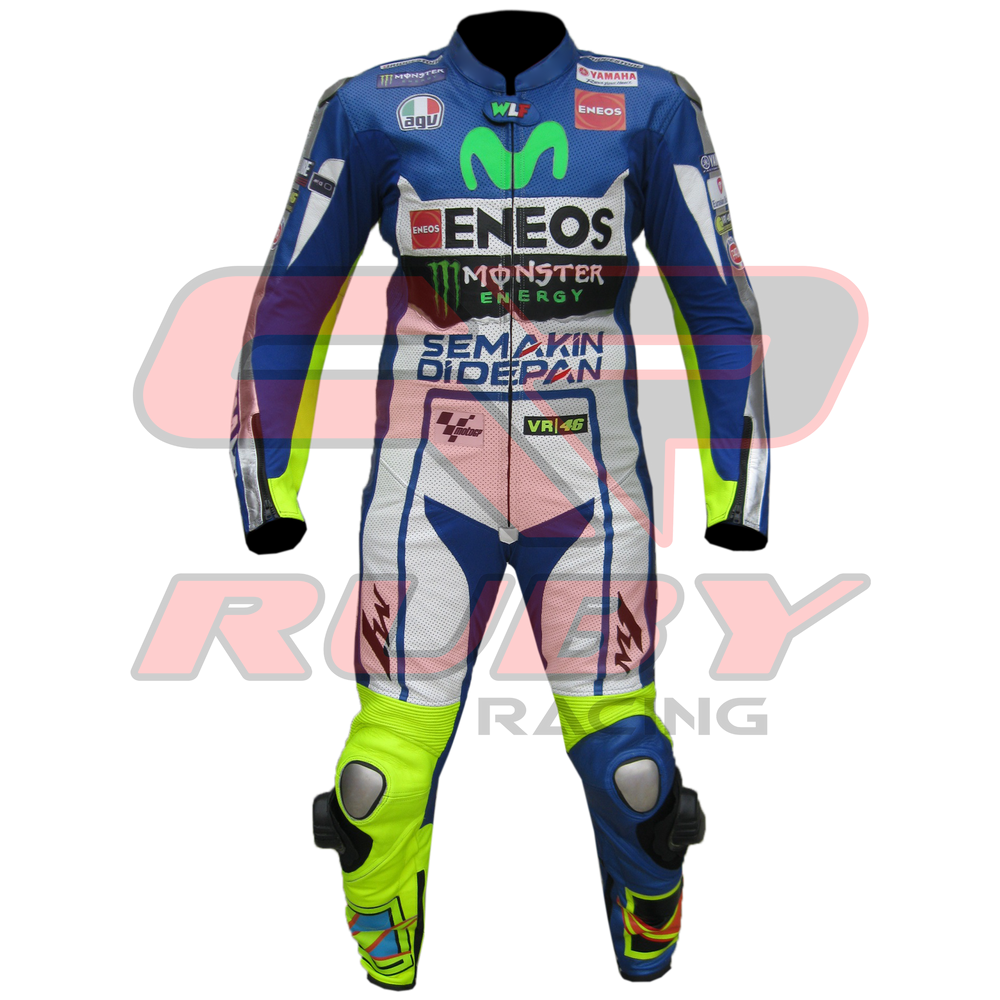 Rossi 2015 Motorbike Racing Leather Suit Front