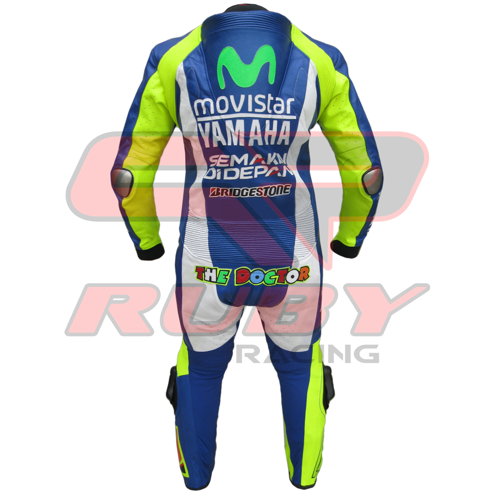 Rossi 2015 Motorbike Racing Leather Suit Back