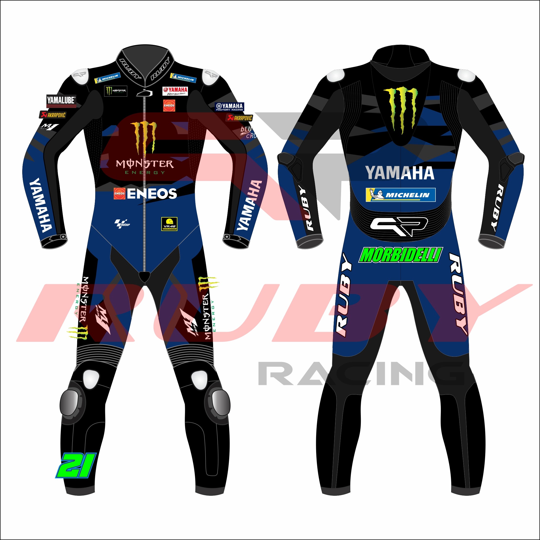 Ruby Racing Franco Morbidelli 2023 MotoGP Racing Suit
