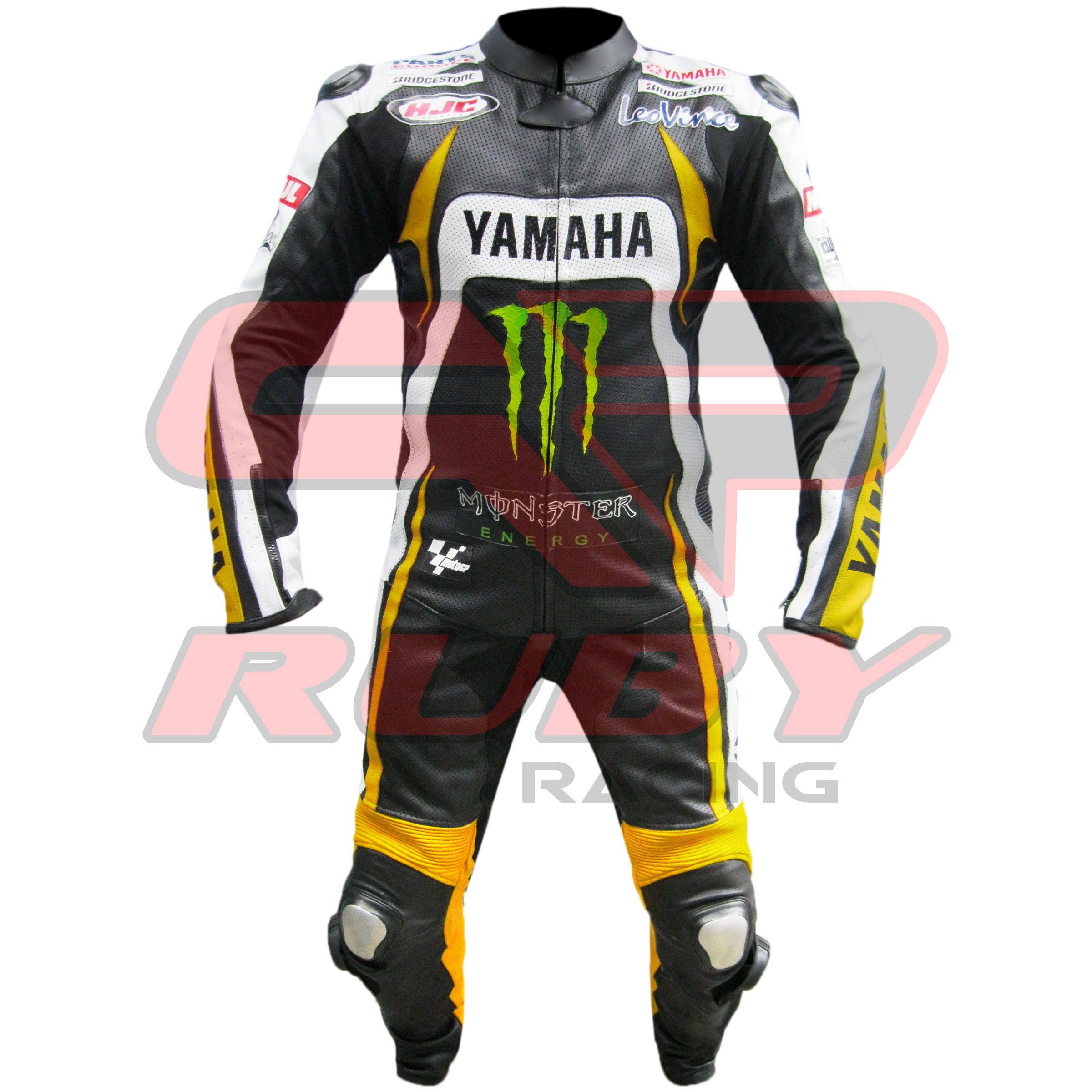 Mens Motorbike Racing Leather Suit Front View