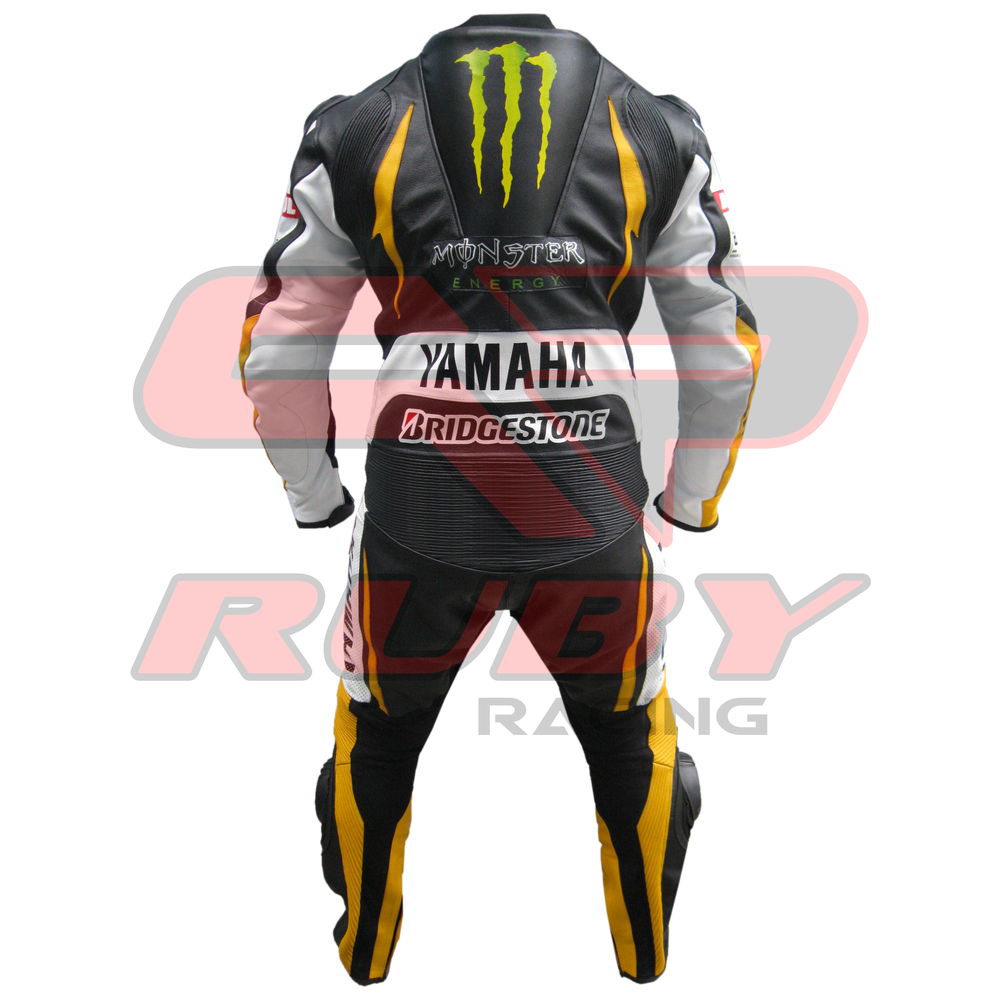 Mens Motorbike Racing Leather Suit Back View